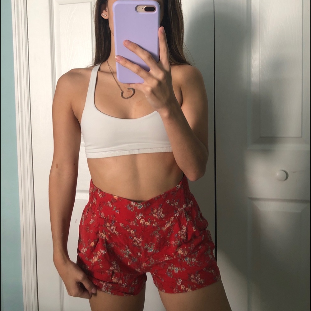 Flowery print flowy shorts